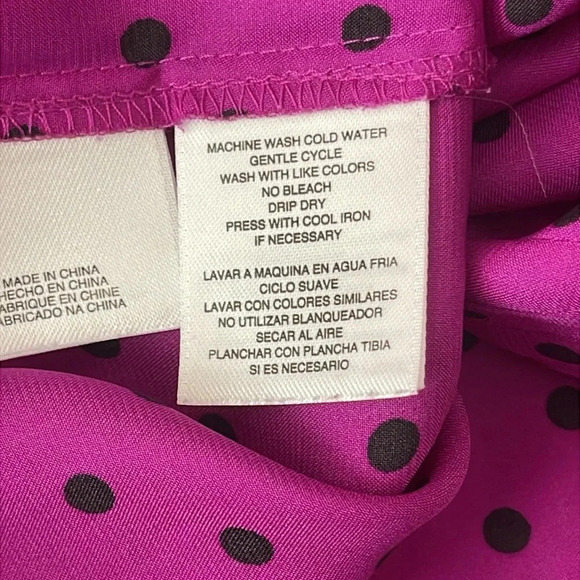 Jones New York Collection Purple Polka Dot Sleeveless Blouse Size 8 - Picture 4 of 5